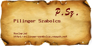 Pilinger Szabolcs névjegykártya